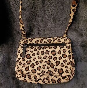 Vera Bradley Leopard Print Small Crossbody Bag. Great Condition.